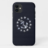 Blauwe koolstofvezel Stijlvol als jachtvlag Case-Mate iPhone Case (Achterkant)