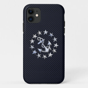 Blauwe koolstofvezel Stijlvol als jachtvlag Case-Mate iPhone Case
