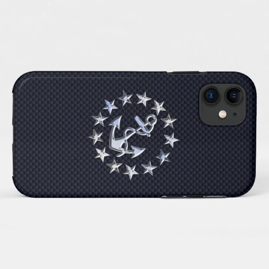 Blauwe koolstofvezel Stijlvol als jachtvlag Case-Mate iPhone Case (Achterkant (horizontaal))