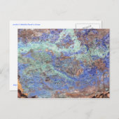 Blauwe koper briefkaart (Voorkant / Achterkant)