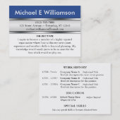 Blauwe koptekst - Visitekaartjes (Voorkant / Achterkant)