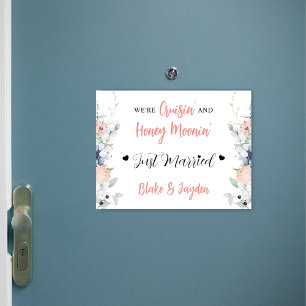 Blauwe koraal bloemenbruid en bruidegom Cruise mag