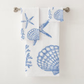 Blauwe koraal en zeehondenbank bad handdoek (Insitu)