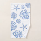 Blauwe koraal en zeehondenbank bad handdoek (Handdoek)
