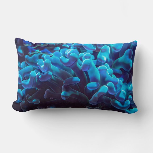 Blauwe koraal kussen (Voorkant)
