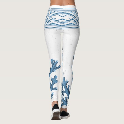 Blauwe koraal leggings (Achterkant)