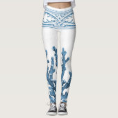 Blauwe koraal leggings (Voorkant)