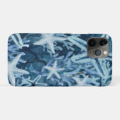 Blauwe Koraal Zeester Strand Patroon Case-Mate iPhone Case (Achterkant (horizontaal))