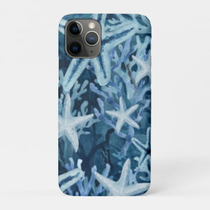 Blauwe Koraal Zeester Strand Patroon Case-Mate iPhone Case