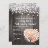 Blauwe koraalhardeboom Bossen legante bruiloft Kaart (Voorkant / Achterkant)