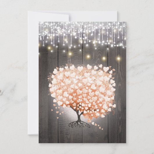 Blauwe koraalhardeboom Bossen legante bruiloft Kaart (Achterkant)