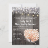 Blauwe koraalhardeboom Bossen legante bruiloft Kaart (Voorkant)