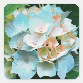 Blauwe koraalmoezen Hydrangea Floral Stickers / ze