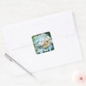 Blauwe koraalmoezen Hydrangea Floral Stickers / ze (Envelop)