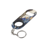 Blauwe koraalrif roestvrij stalen flesopening mini flessenopener (Achterkant Gekanteld)