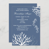 Blauwe koraalrif zeehoornschotel kaart (Voorkant / Achterkant)