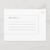 Blauwe koraalvis Sla de datum-briefkaarten op Aankondigingskaart (Achterkant)