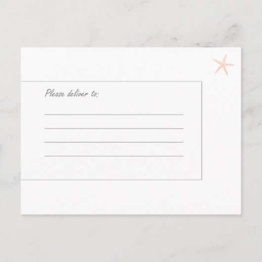 Blauwe koraalvis Sla de datum-briefkaarten op Aankondigingskaart (Achterkant)