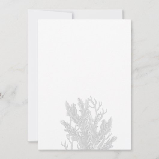 Blauwe koralen in het kader van de uitnodiging tot (Achterkant)