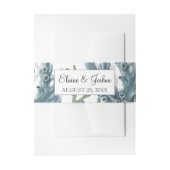 Blauwe koralen onder de Zeeen uitnodigingsbuikband Uitnodigingen Wikkel (Voorkant Voorbeeld)