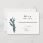 Blauwe koralen onder het Zee bruiloft uitnodiging  (Voorkant)