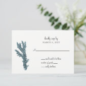 Blauwe koralen onder het Zee bruiloft uitnodiging  (Staand voorkant)