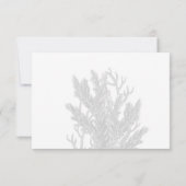 Blauwe koralen onder het Zee bruiloft uitnodiging  (Achterkant)