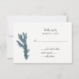 Blauwe koralen onder het Zee bruiloft uitnodiging 