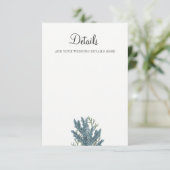 Blauwe koralen onder het Zee huwelijk Informatiekaartje (Staand voorkant)