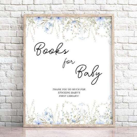 Blauwe korenbloem Baby shower baby's zijn lief Poster
