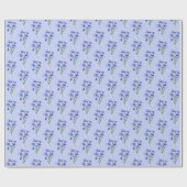 Blauwe Korenbloem Boeketten Cadeaupapier (Vlak)