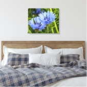 blauwe korenbloem canvas afdruk (Insitu (Slaapkamer))