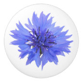 Blauwe korenbloem deurknop keramische knop (Voorkant)