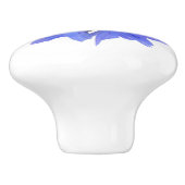 Blauwe korenbloem deurknop keramische knop (Zijkant)