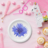 Blauwe korenbloem - Papieren Bord (Feest)