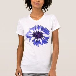 Blauwe korenbloem t-shirt