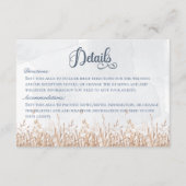 Blauwe korenbloemen & Tarweveld Blauw Details Informatiekaartje (Voorkant)