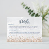 Blauwe korenbloemen & Tarweveld Blauw Details Informatiekaartje (Staand voorkant)