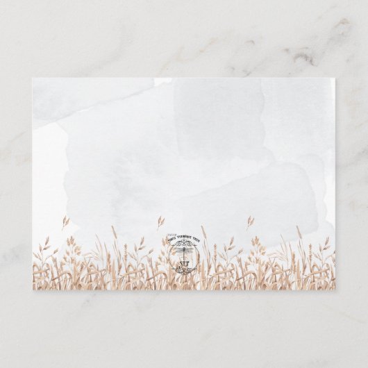 Blauwe korenbloemen & Tarweveld Blauw Details Informatiekaartje (Achterkant)