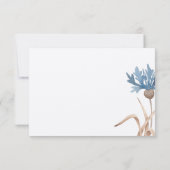 Blauwe korenbloemen & Tarweveld Moderne bruiloft Save The Date (Achterkant)