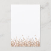 Blauwe korenbloemen & Tarweveld Moderne ontvangst Informatiekaartje (Achterkant)