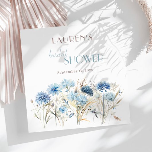Blauwe Korenbloemen Wilde Bloemen Bruidsfeest Servet