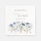 Blauwe Korenbloemen Wilde Bloemen Bruidsfeest Servet (Voorkant)