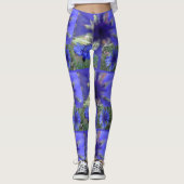 Blauwe kornbloem leggings (Voorkant)