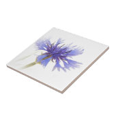 Blauwe kornbloem tegeltje (Zijkant)