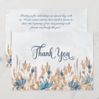 Blauwe kornbloemen en Wheat Field Wedding