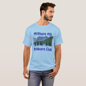 Blauwe korte hoes t-shirt (Voorkant volledig)