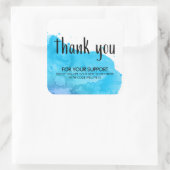 Blauwe korting voor kleine bedrijven op basis van vierkante sticker (Tas)