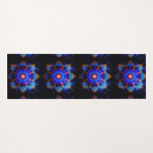 Blauwe kosmische lotus yogamat (Achterkant (horizontaal))