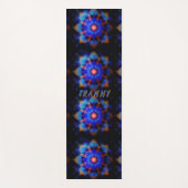 Blauwe kosmische lotus yogamat (Voorkant)